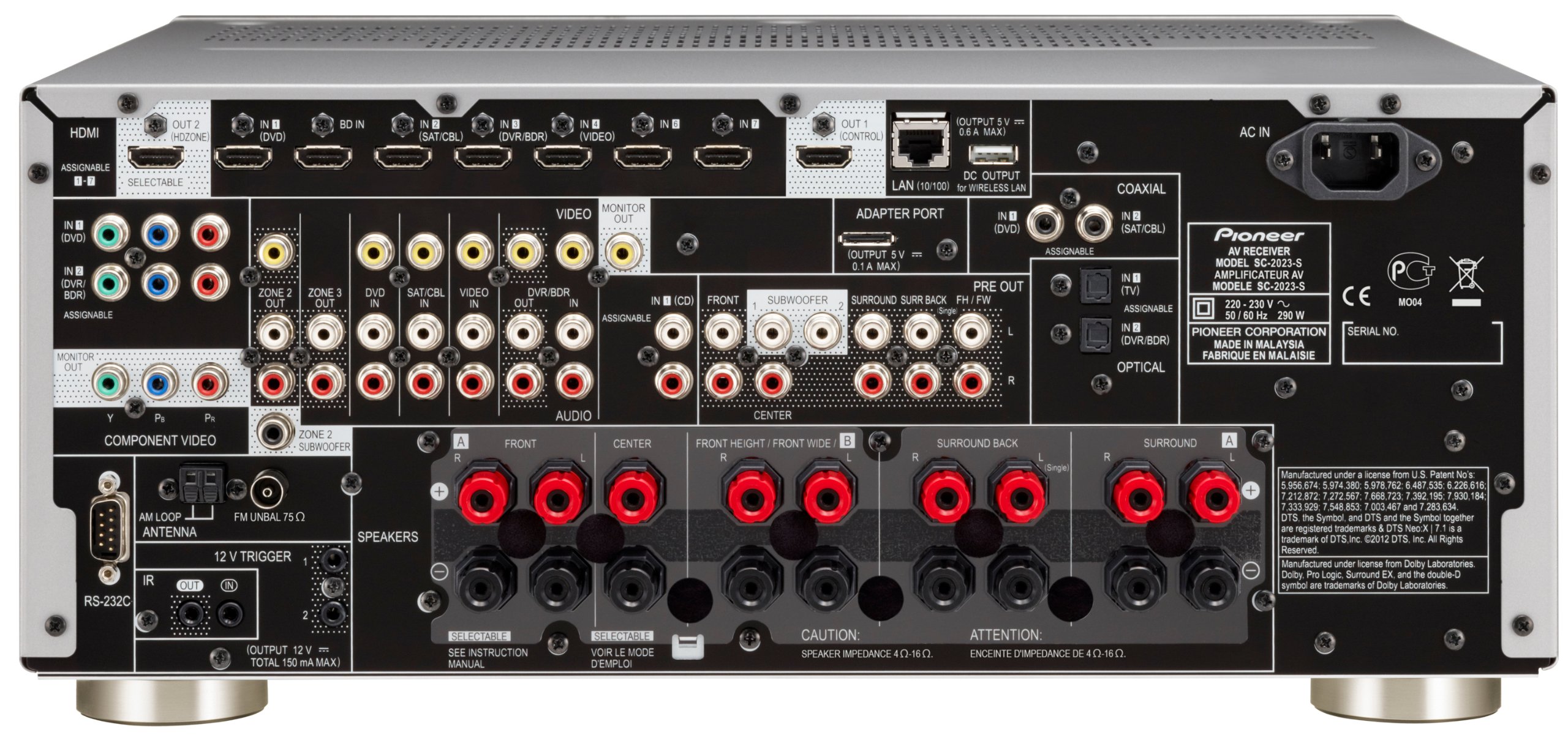 Pioneer AVアンプ SC-2023 Pioneer SC-2023 AV receiver is made for multi-room - Inside CI